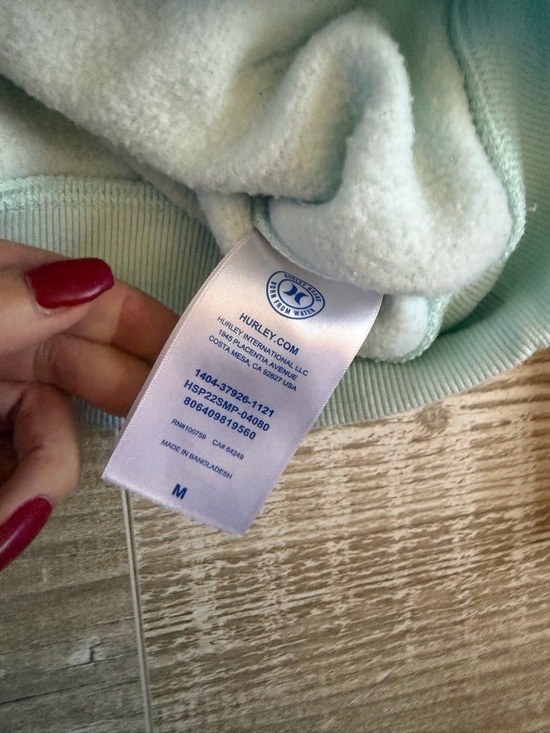 Hurley Mint Green Graphic Hoodie - Picture 5 of 5